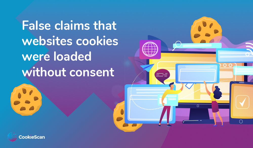 false claims about false website cookies with out consent- cookiescan